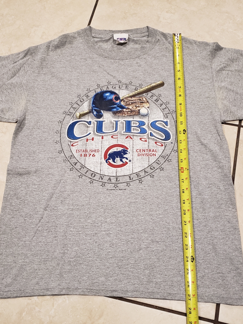 Chicago Cubs Gray Short Sleeve Graphic Tee